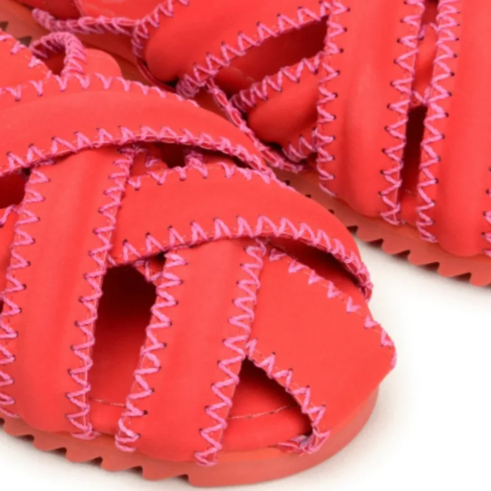 Women’s Red Slingback Fisherman Sandals